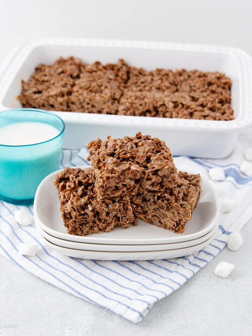 Cocoa Peanut Butter Rice Krispie Treats
