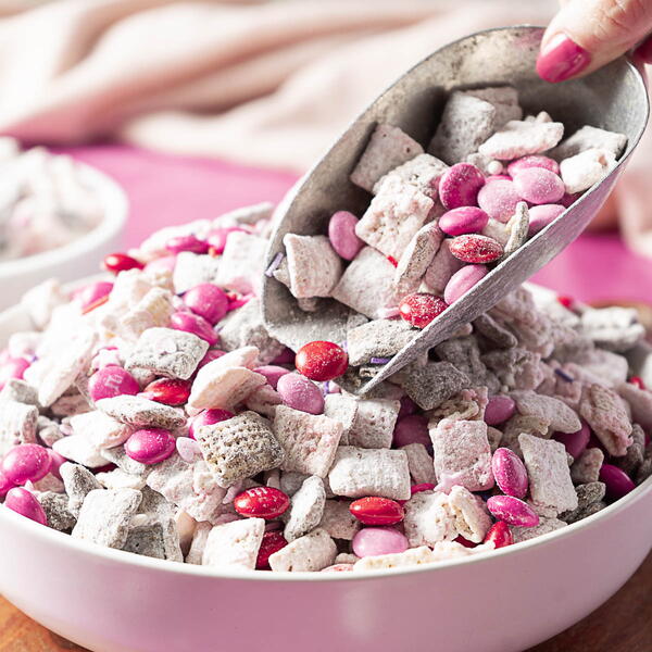Pink Valentine Muddy Buddies