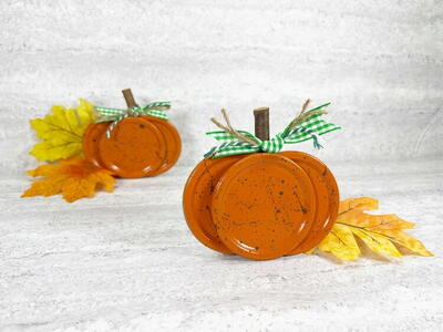 Diy Mason Jar Lid Pumpkin