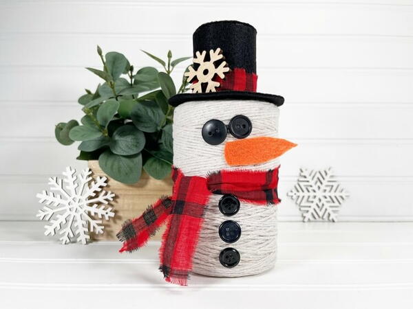 Easy Snowman String Ball Craft