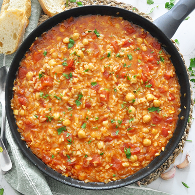 One-pot Tomato Chickpeas And Rice | Seriously Good Pantry Staple Recipe