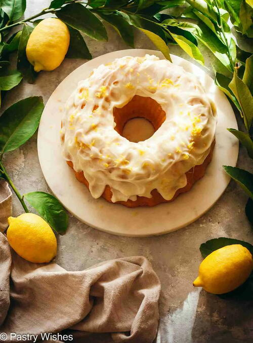 Lemon Bundt Cake with Glaze 2 Ways