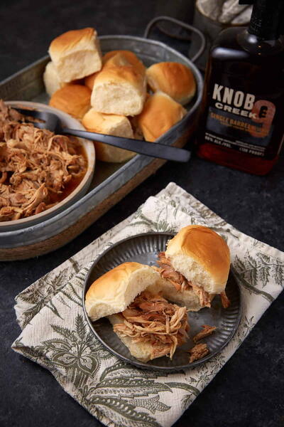 Bourbon Pulled Chicken Made Easy In The Slow Cooker