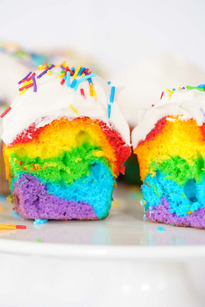 Easy Rainbow Cupcakes From Cake Mix