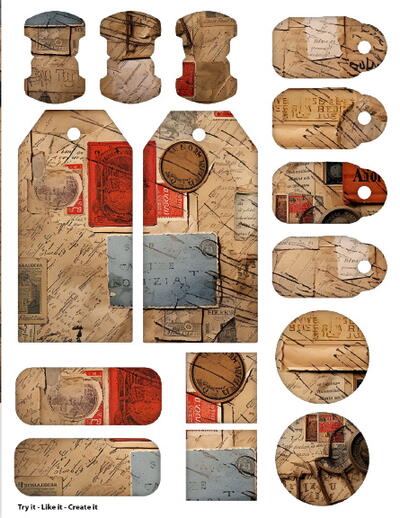 Vintage Mailing Styled Labels, Stickers, Tags And More