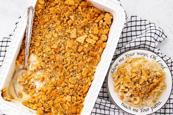 Chicken Poppyseed Casserole With Buttery Topping
