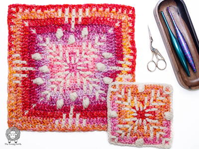 Pink Lemonde Overlay Mosaic Granny Square