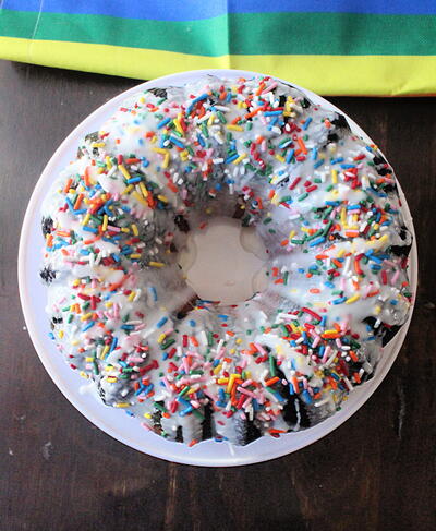 Rainbow Bundt Cake (doctored Cake Mix)