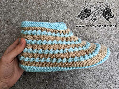 Flat Knit Slipper Booties