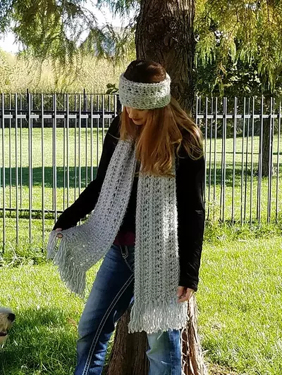 Hugs And Kisses Scarf And Ear Warmer Set