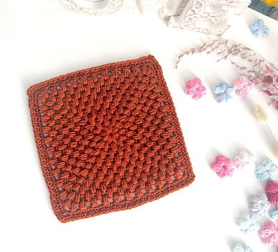 Square Puff Crochet Trivet
