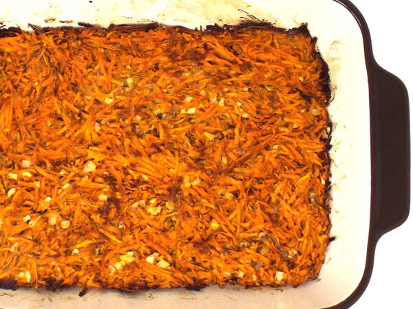 Savory Sweet Potato And Onion Kugel