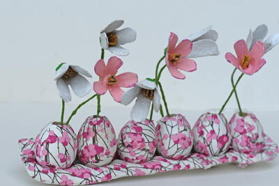 Upcycled Eggy Spring Decor