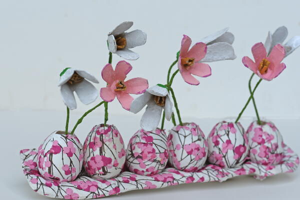 Upcycled Eggy Spring Decor