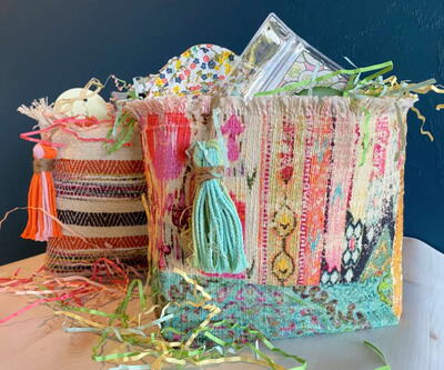 Boho Easter Basket From A Placemat