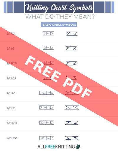 Knitting Chart Symbols Cheat Sheet
