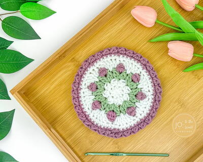 Tulip Coaster Crochet Pattern