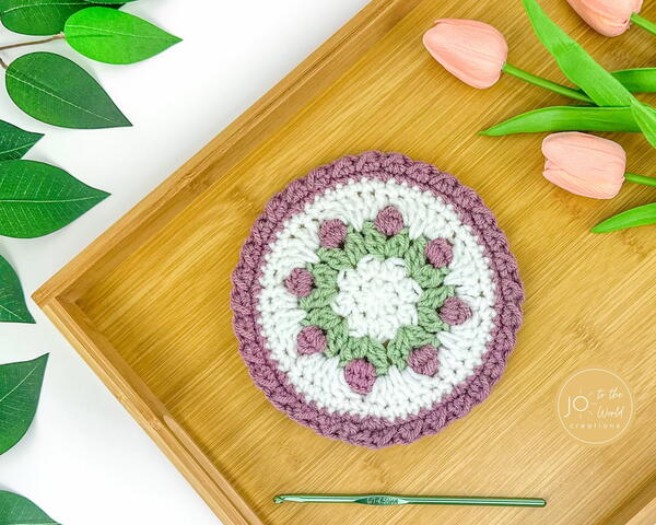 Tulip Coaster Crochet Pattern