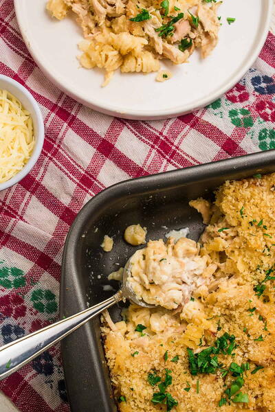 Creamy Chicken Noodle Casserole With Egg Noodles (no Canned Soup)