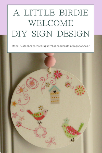 A Little Birdie Welcome Diy Sign Decoration