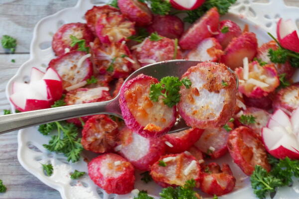 Air Fryer Roasted Radishes