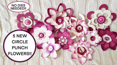 5 New Circle Punch Flowers 