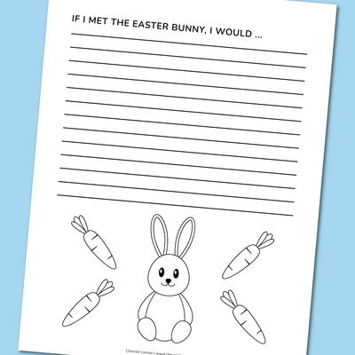 Printable If I Met The Easter Bunny Writing Prompt