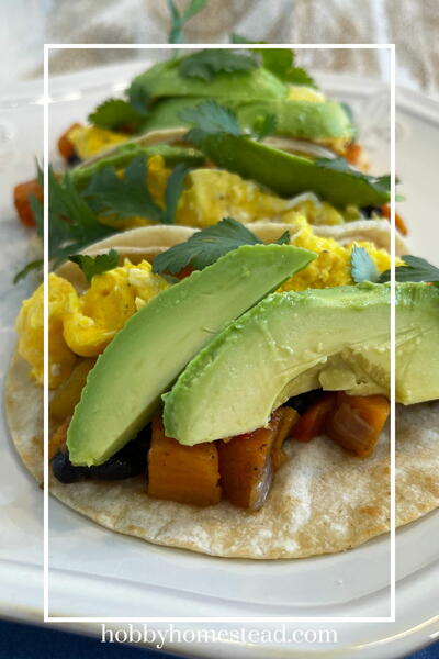 Hearty Sweet Potato And Black Bean Breakfast Tacos