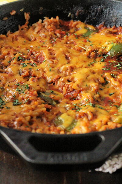 Skillet Unstuffed Peppers