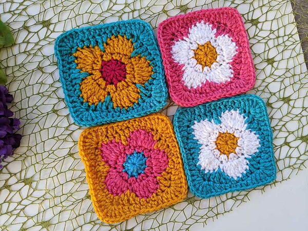 Daisy Flower Granny Square