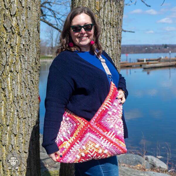 Pink Lemonade Mosaic Granny Square Bag