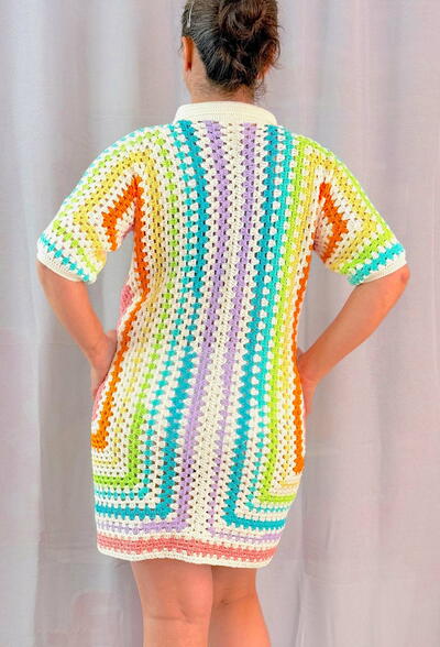 Extended Hexagon Crochet Dress
