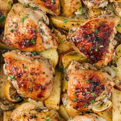 Greek Lemon Chicken With Potatoes