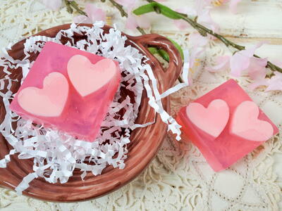 Heart Homemade Soap Without Lye