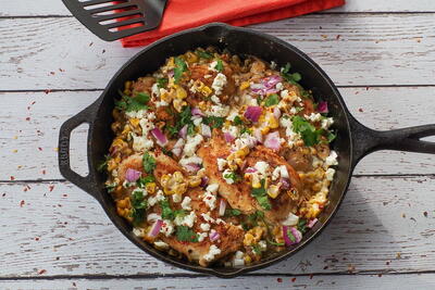One-pan Mexican Street Corn Chicken Skillet
