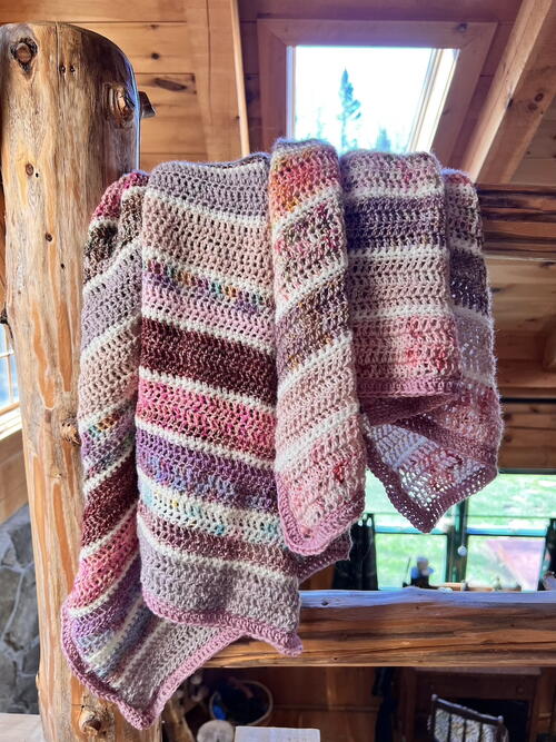 Scrappy Double Crochet Blanket