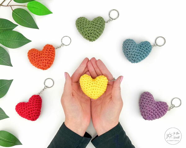 Heart Keychain Crochet Pattern