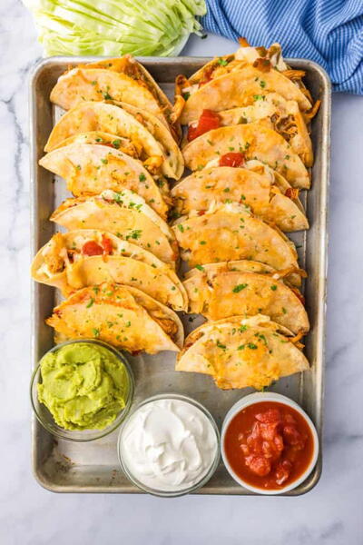 Crispy Baked Chicken Tacos
