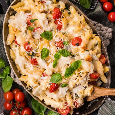 Three Cheese Baked Penne