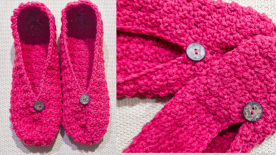Easy Textured Crochet Slipper Pattern