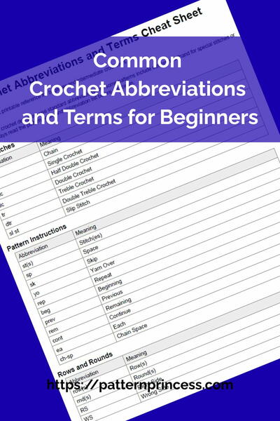 Common Crochet Abbreviations And Terms For Beginners