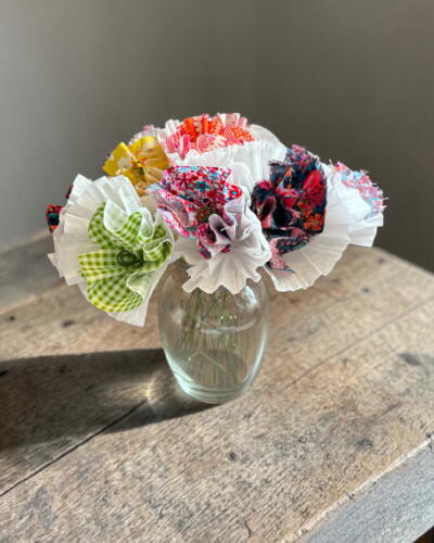 Fabric Scrap Flower Bouquet