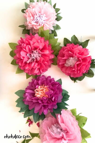Realistic Tissue Paper Flowers