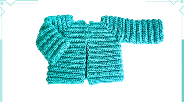 Easy Ribbed Crochet Baby Cardigan