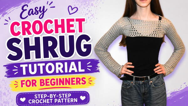 Easy Crochet Shrug Tutorial For Beginners