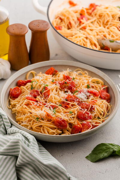 Roasted Tomato Pasta With Angel Hair
