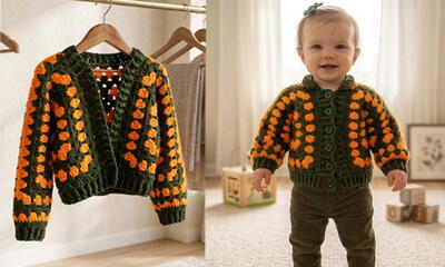 Easy Crochet Baby Cardigan For Beginners