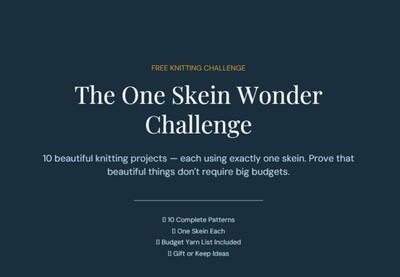 One Skein Wonder Challenge