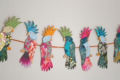 Paper Parrots Garland