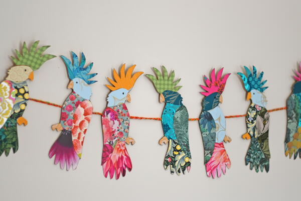 Paper Parrots Garland